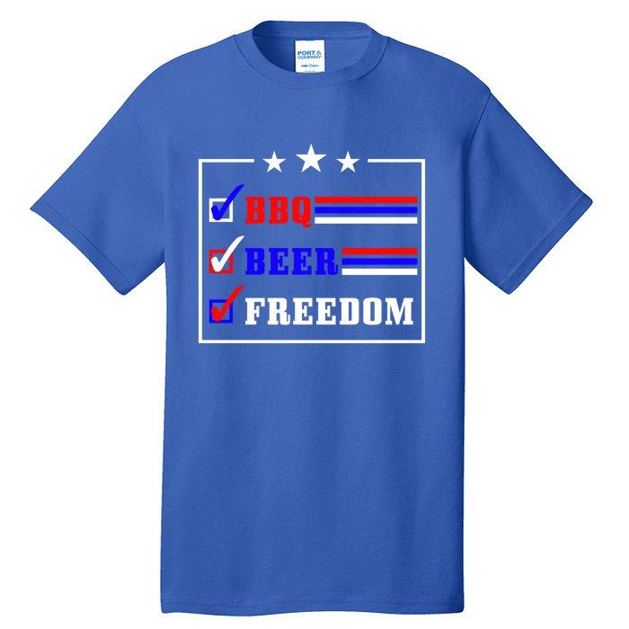 Bbq Beer Freedom Gift Tall T-Shirt