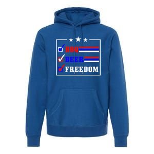 Bbq Beer Freedom Gift Premium Hoodie