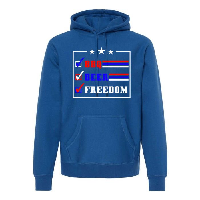 Bbq Beer Freedom Gift Premium Hoodie