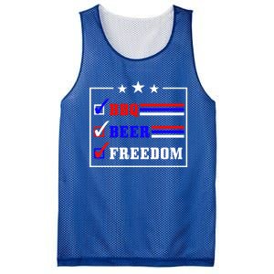 Bbq Beer Freedom Gift Mesh Reversible Basketball Jersey Tank