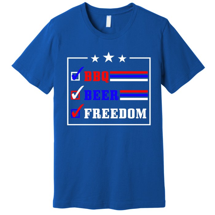 Bbq Beer Freedom Gift Premium T-Shirt