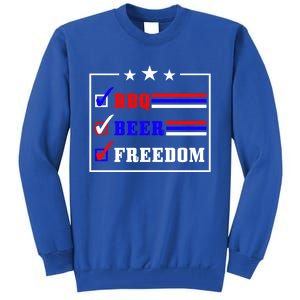 Bbq Beer Freedom Gift Tall Sweatshirt