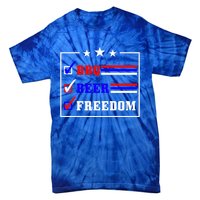 Bbq Beer Freedom Gift Tie-Dye T-Shirt