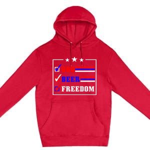 Bbq Beer Freedom Gift Premium Pullover Hoodie