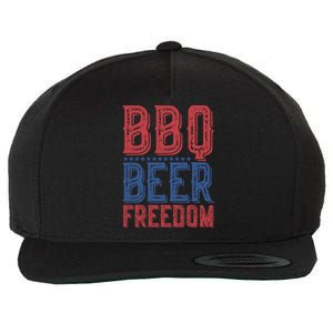 Bbq Beer Freedom Gift Wool Snapback Cap