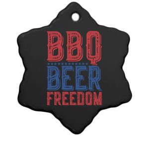 Bbq Beer Freedom Gift Ceramic Star Ornament