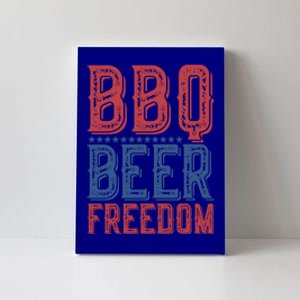 Bbq Beer Freedom Gift Canvas