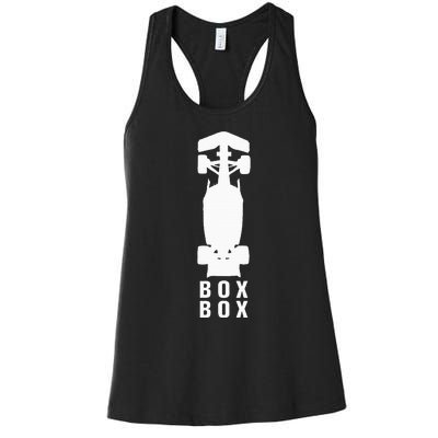 Box Box Formula Women's Racerback Tank