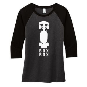 Box Box Formula Women's Tri-Blend 3/4-Sleeve Raglan Shirt