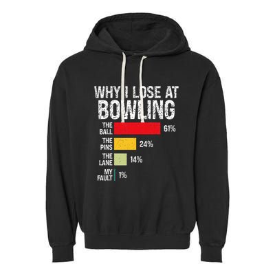 Bowling Bowler Funny Bowling Player Lover Team Pun Garment-Dyed Fleece Hoodie