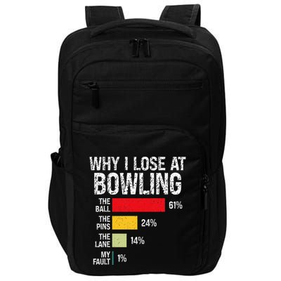 Bowling Bowler Funny Bowling Player Lover Team Pun Impact Tech Backpack