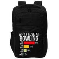 Bowling Bowler Funny Bowling Player Lover Team Pun Impact Tech Backpack