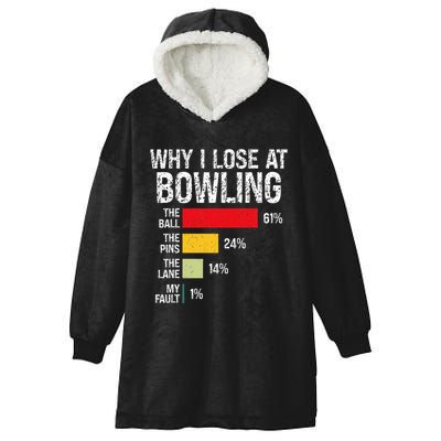 Bowling Bowler Funny Bowling Player Lover Team Pun Hooded Wearable Blanket