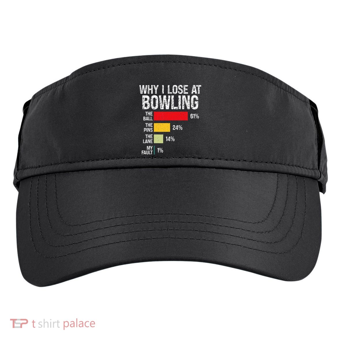 Bowling Bowler Funny Bowling Player Lover Team Pun Adult Drive Performance Visor