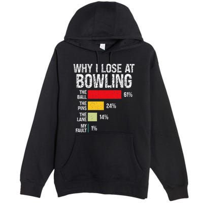 Bowling Bowler Funny Bowling Player Lover Team Pun Premium Pullover Hoodie