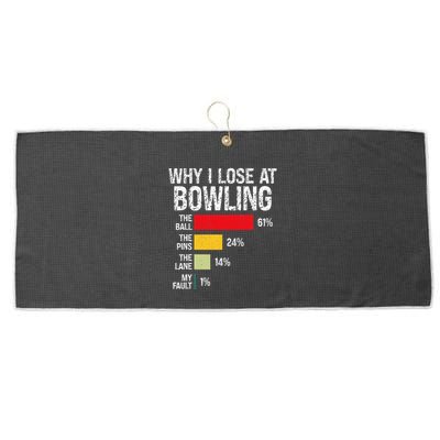Bowling Bowler Funny Bowling Player Lover Team Pun Large Microfiber Waffle Golf Towel