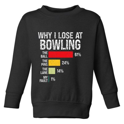 Bowling Bowler Funny Bowling Player Lover Team Pun Toddler Sweatshirt
