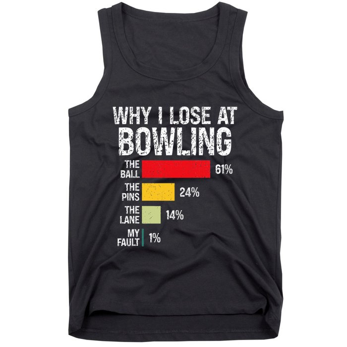 Bowling Bowler Funny Bowling Player Lover Team Pun Tank Top