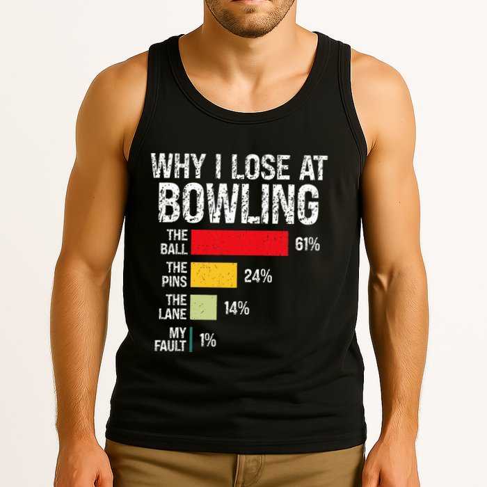 Bowling Bowler Funny Bowling Player Lover Team Pun Tank Top