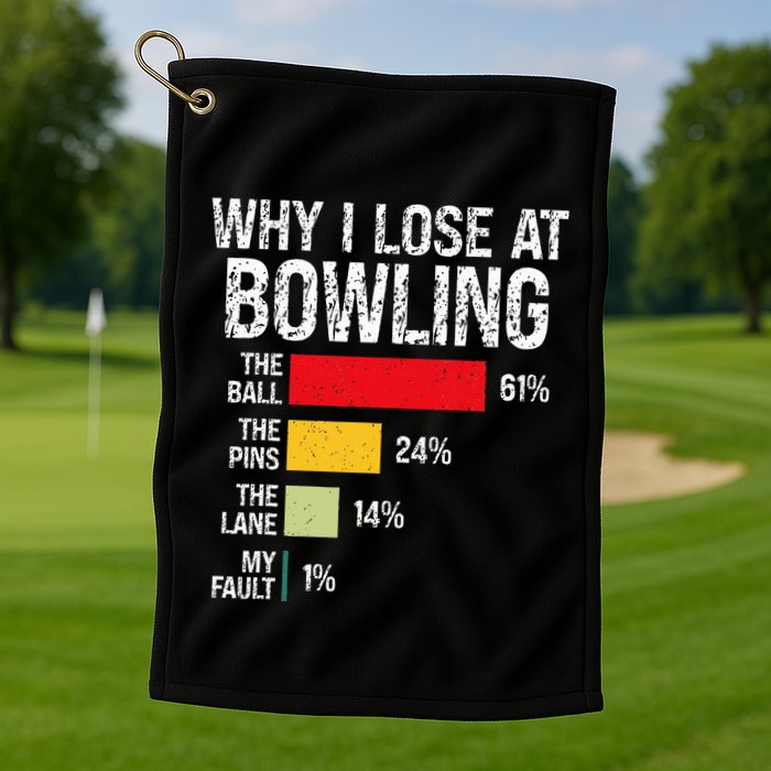 Bowling Bowler Funny Bowling Player Lover Team Pun Golf Towel