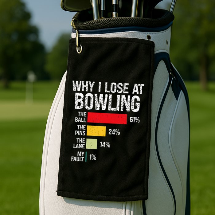 Bowling Bowler Funny Bowling Player Lover Team Pun Golf Towel