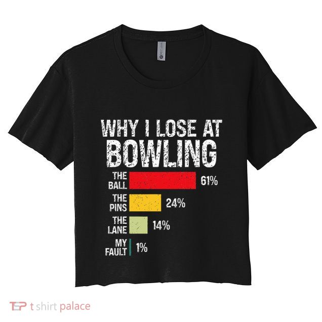 Bowling Bowler Funny Bowling Player Lover Team Pun Crop Top