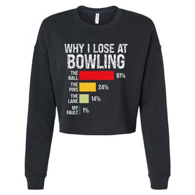 Bowling Bowler Funny Bowling Player Lover Team Pun Cropped Pullover Crew