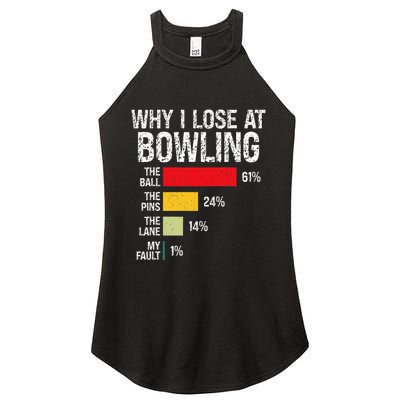 Bowling Bowler Funny Bowling Player Lover Team Pun Women's Perfect Tri Rocker Tank