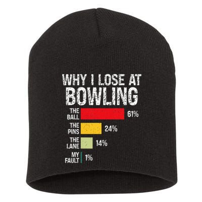 Bowling Bowler Funny Bowling Player Lover Team Pun Short Acrylic Beanie