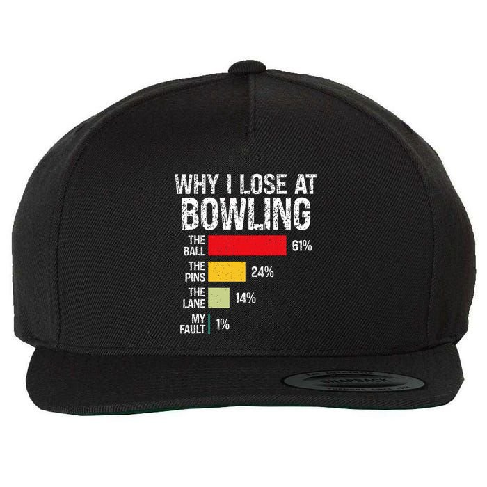 Bowling Bowler Funny Bowling Player Lover Team Pun Wool Snapback Cap