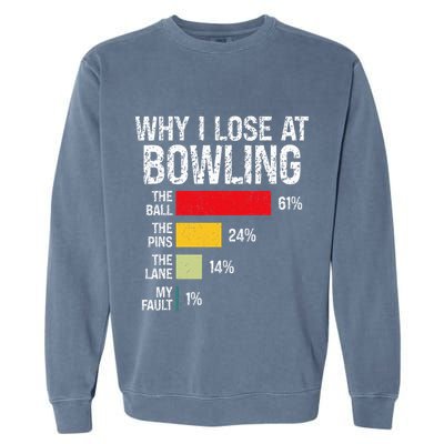 Bowling Bowler Funny Bowling Player Lover Team Pun Garment-Dyed Sweatshirt