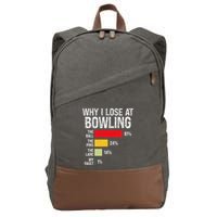 Bowling Bowler Funny Bowling Player Lover Team Pun Cotton Canvas Backpack