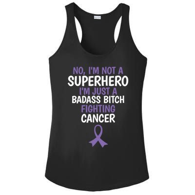 Badass Bitch Fighting Cancer Quote Funny Gift Ladies PosiCharge Competitor Racerback Tank