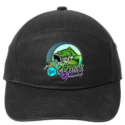 Big Bass Fishing Adventure 7-Panel Snapback Hat
