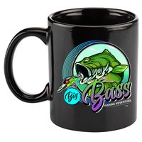 Big Bass Fishing Adventure 11oz C Handle Ceramic Mug