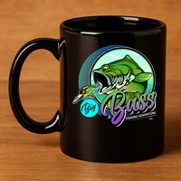 Big Bass Fishing Adventure 11oz C Handle Ceramic Mug