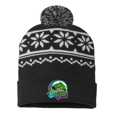 Big Bass Fishing Adventure USA-Made Snowflake Beanie