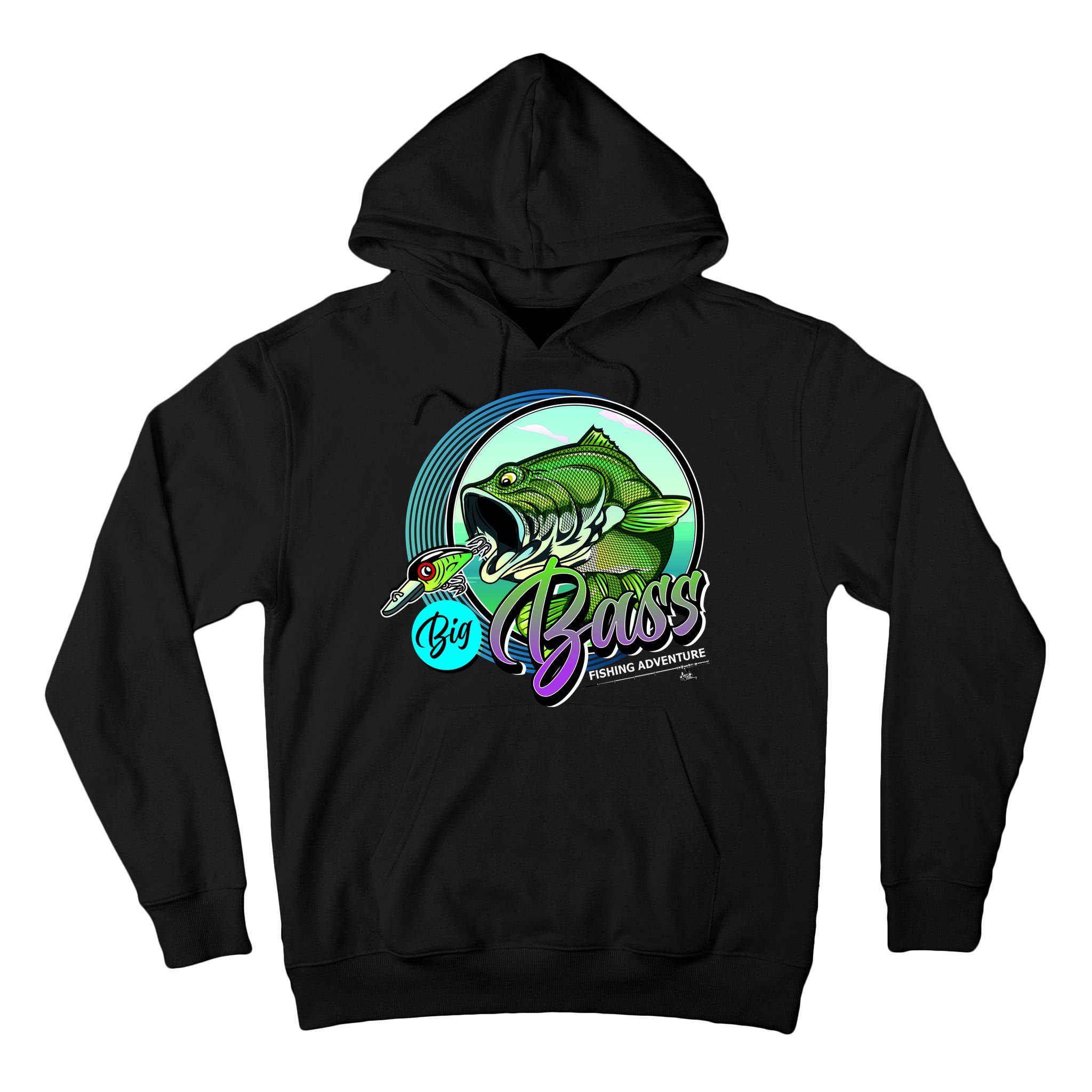 Big Bass Fishing Adventure Tall Hoodie