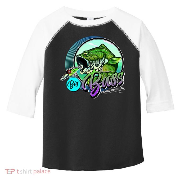 Big Bass Fishing Adventure Toddler Fine Jersey T-Shirt