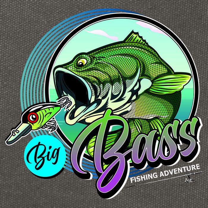 Big Bass Fishing Adventure Cotton Canvas Backpack