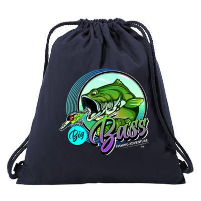 Big Bass Fishing Adventure Drawstring Bag