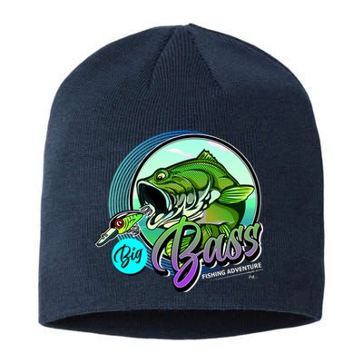 Big Bass Fishing Adventure Sustainable Beanie