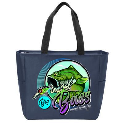 Big Bass Fishing Adventure Zip Tote Bag