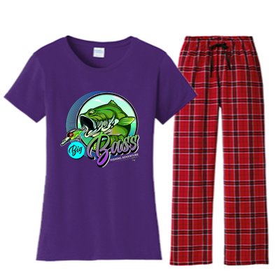 Big Bass Fishing Adventure Women's Flannel Pajama Set