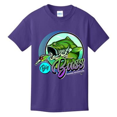Big Bass Fishing Adventure Kids T-Shirt