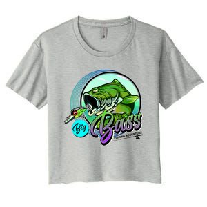 Big Bass Fishing Adventure Women's Crop Top Tee