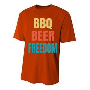 Bbq Beer Freedom Gift Performance Sprint T-Shirt