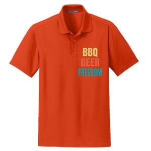 Bbq Beer Freedom Gift Dry Zone Grid Polo