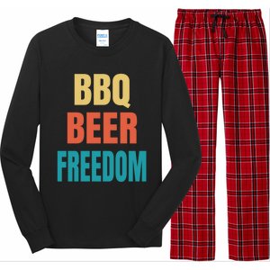 Bbq Beer Freedom Gift Long Sleeve Pajama Set