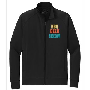 Bbq Beer Freedom Gift Stretch Full-Zip Cadet Jacket